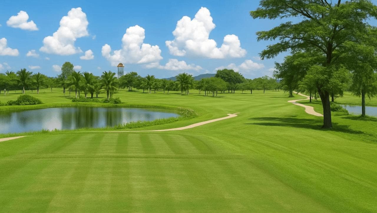 Happy City Golf & Resort golf course main view - Thailand
