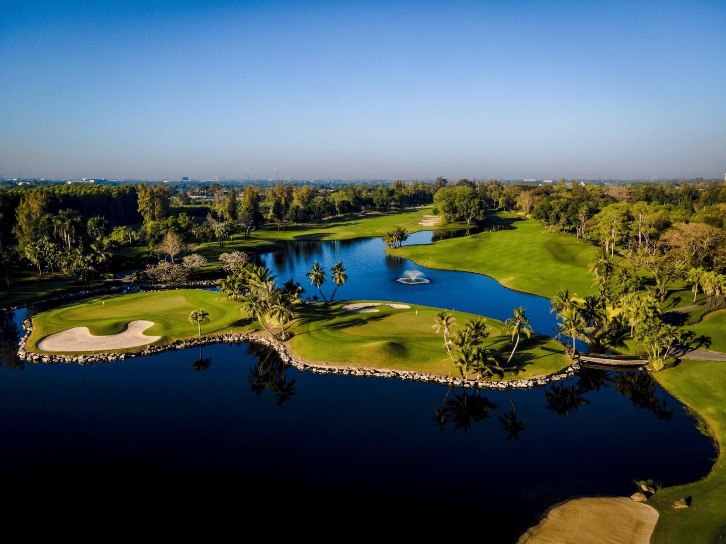 Alpine Golf Club fairway and green - golf course Thailand