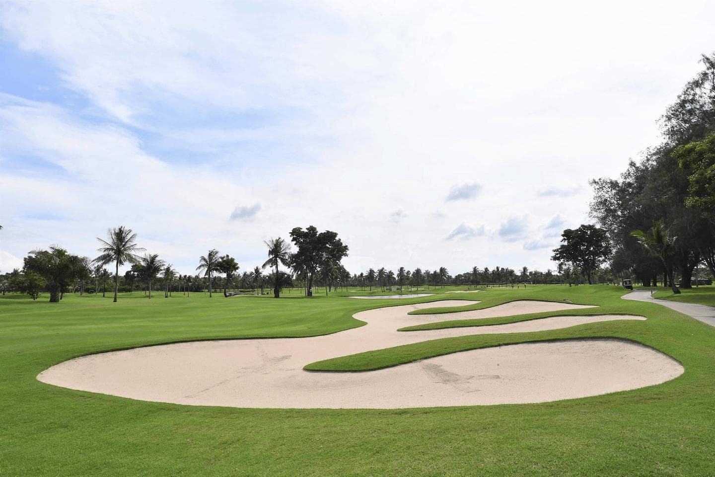 Thai Country Club fairway and green - golf course Thailand