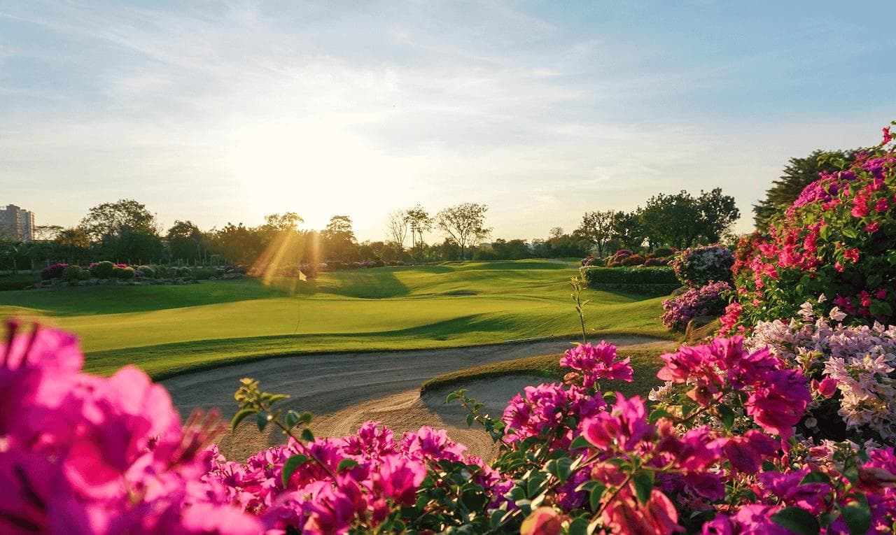 Panya Indra Golf Club fairway and green - golf course Thailand